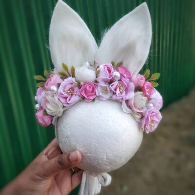 bunny ears floral newborn